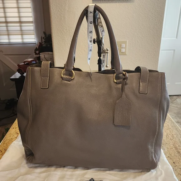 Prada Gray Leather Women's Bag - Picture 2 of 16
